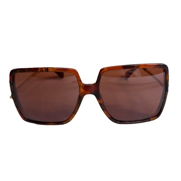 $279 Max Mara MM0030 Women Tortoise Gold Square Sunglasses Shades 58-16-135